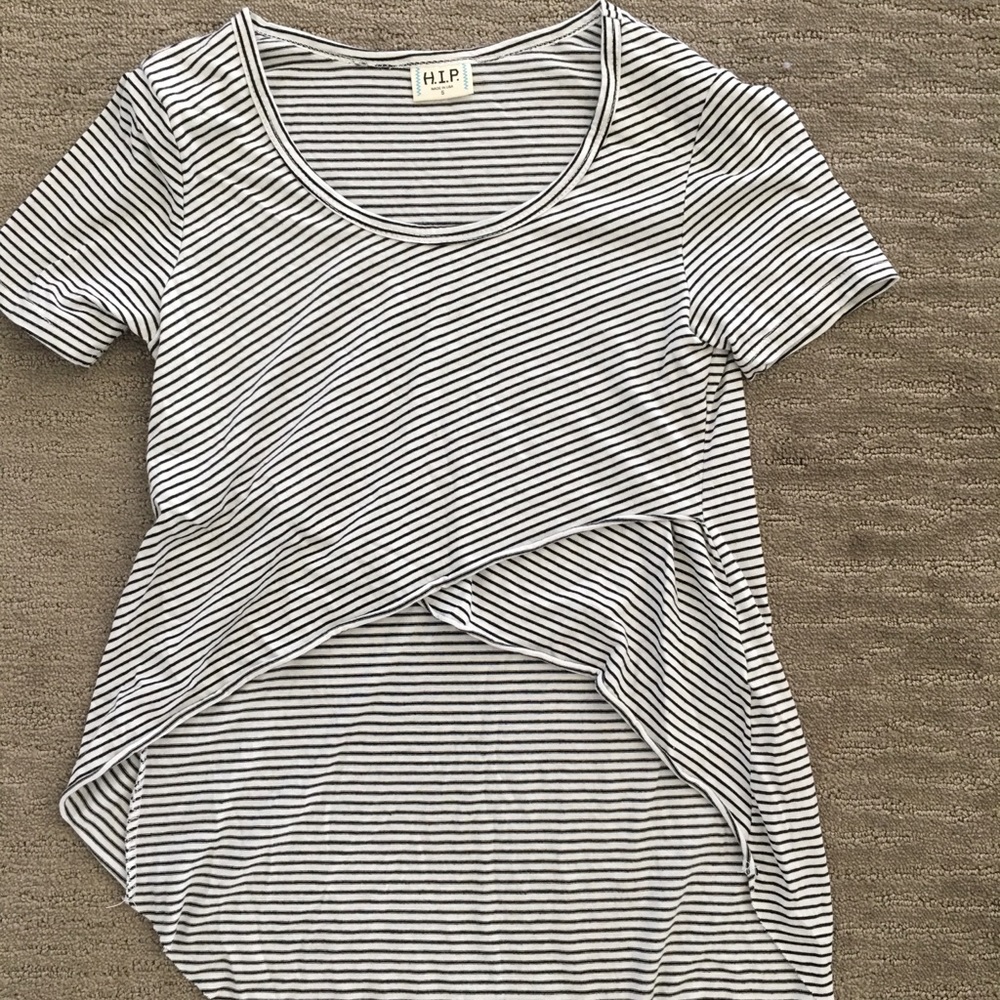 Stripes High to Low Top